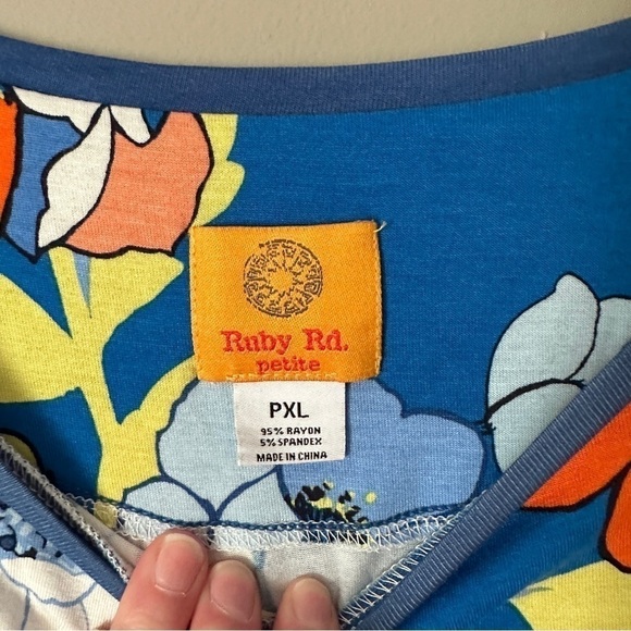 Ruby Rd Tropical floral print blouse - Picture 5 of 5
